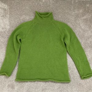 Vintage J Crew 100% Wool Rolled Collar sweater womens size small